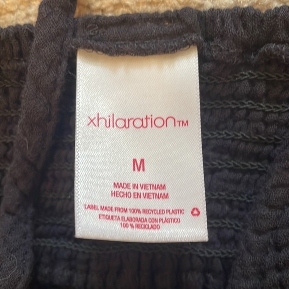 XHILARATION cotton black v-neck baby doll shirt in Women’s size medium - Picture 7 of 8